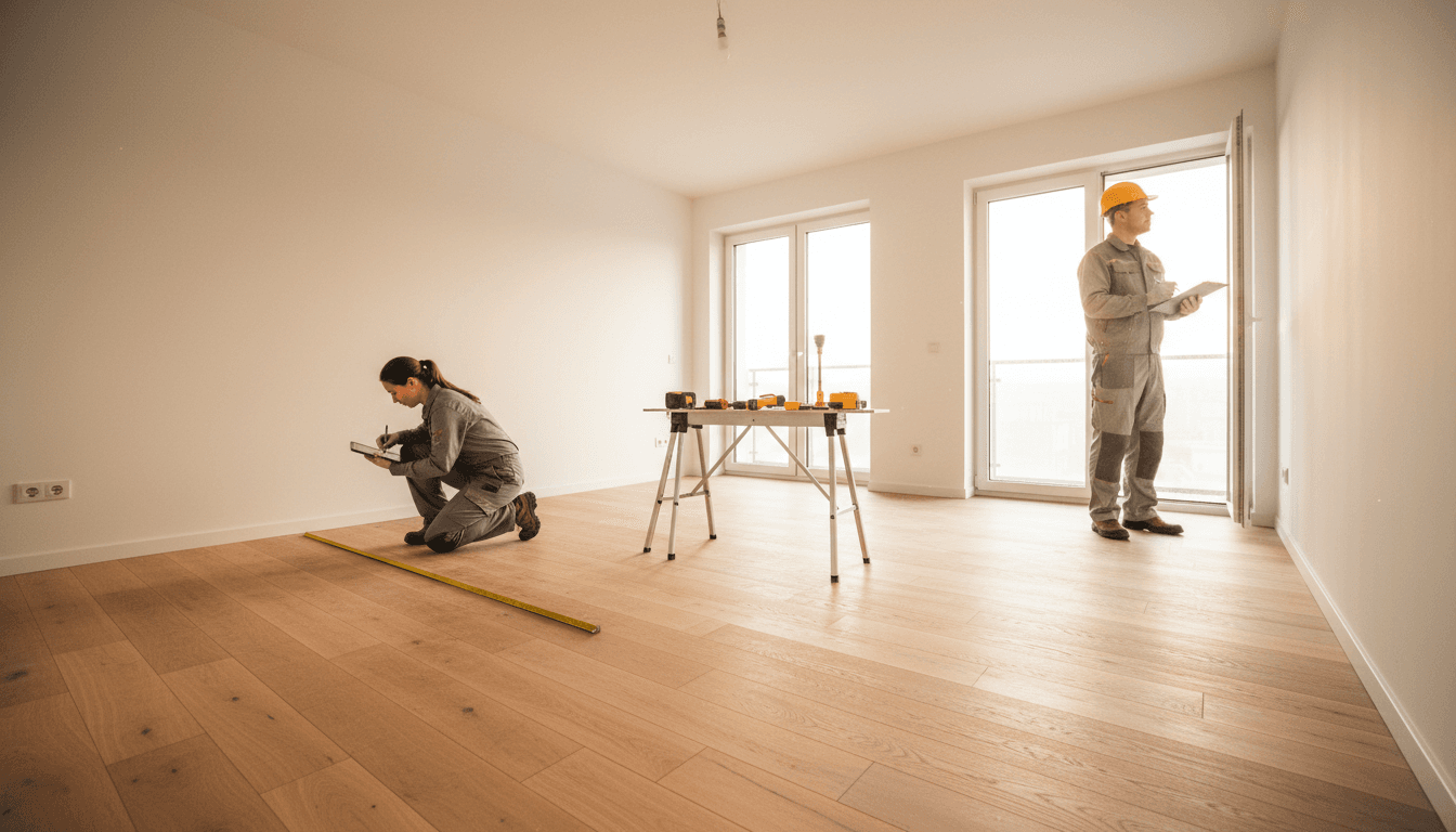 Ortsbesichtigung einer Immobilie in Düsseldorf vor Renovierung