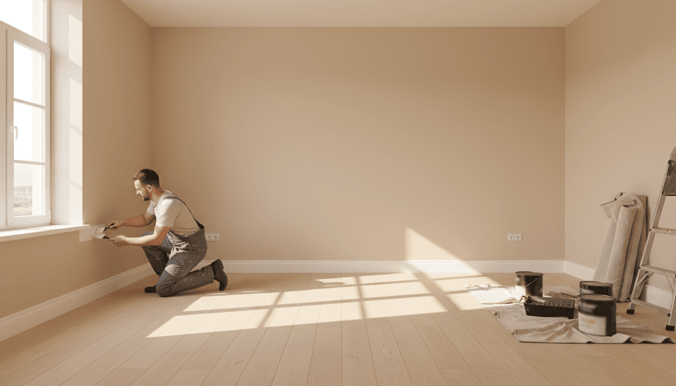 Wohnungsauffrischung mit neuem Anstrich und modernem Design