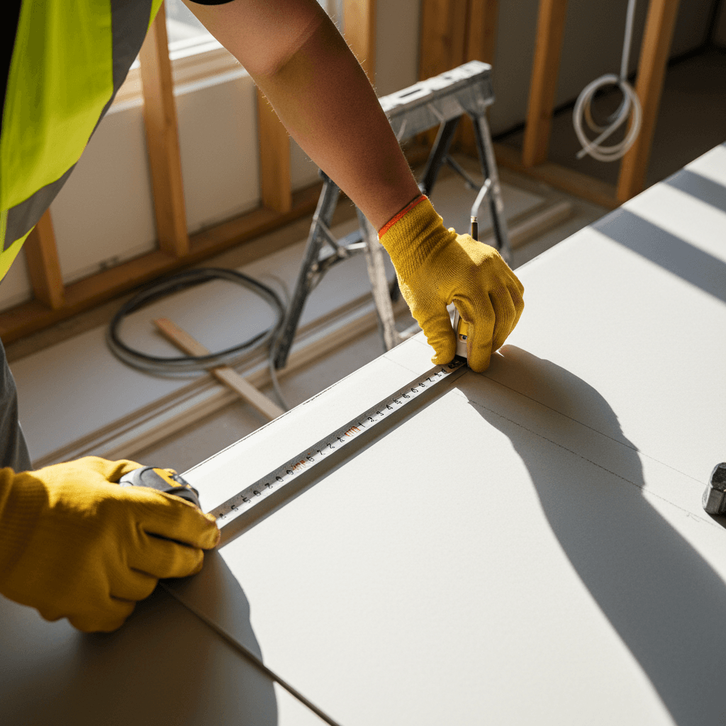 Handwerker bei der Badrenovierung in Düsseldorf